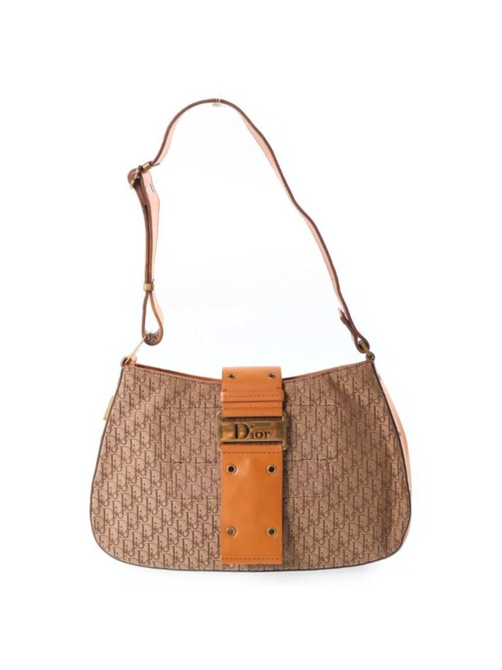 Dior Street Chic Trotter Rhombus Shoulder Bag Beige Brown